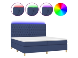 Box Spring Bed, Box Spring Beds Vidaxl Azul Tecido (200 X 200 Cm)