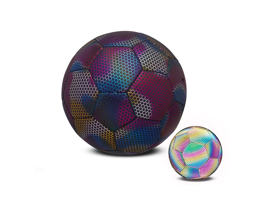 Pelota de Futebol Reflectiva de Pu com Bomba, para Treinamento e Jogos Noturnos S/MARCA
