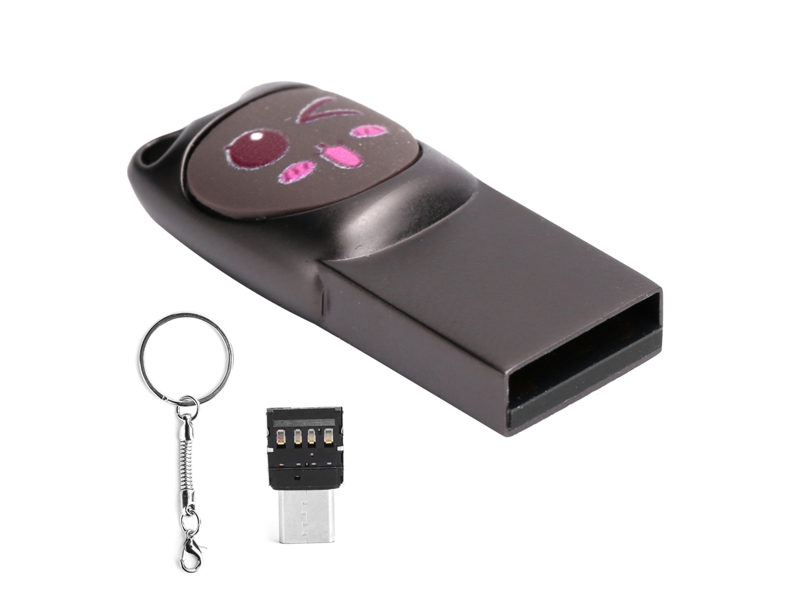 Pen drive USB 2.0 (compatível com celulares e computadores)