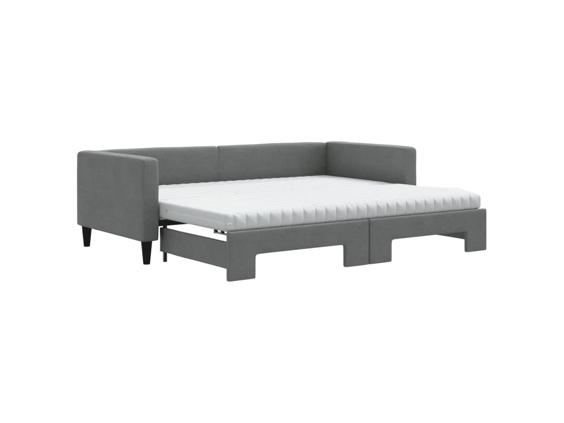 Daybed With Trundle, Daybeds With Trundles Vidaxl Cinzeto Tecido (90 X 190 Cm)
