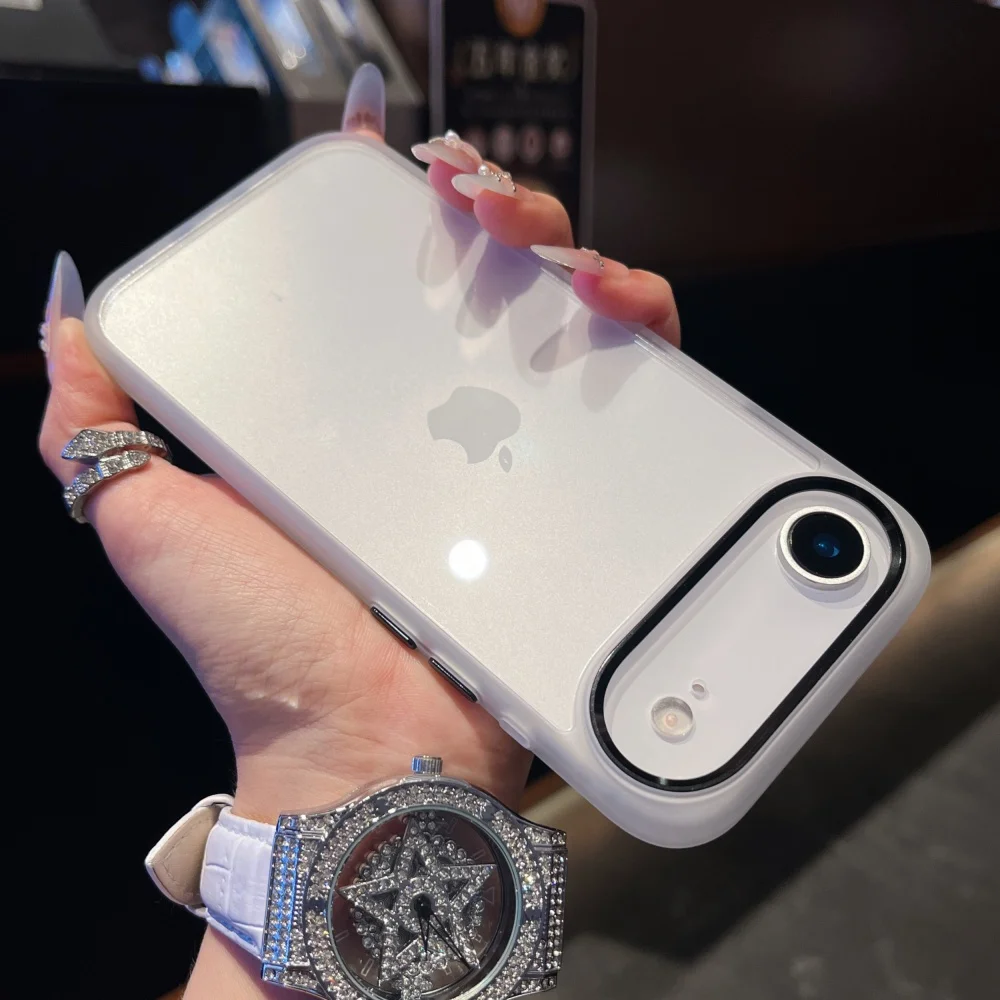 Capa Transparente De Acrílico Resistente A Impactos Para Iphone 15 Plus (branco), Com Parte Traseira Rígida.