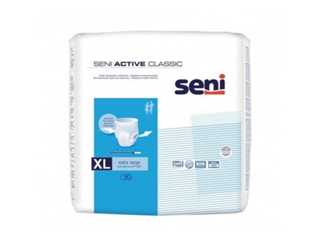 Fraldas Descartáveis Seni Active Classic Xl Pacote Com 30 Unidades Tzmo