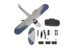 Mali avião Controle Remoto Epp Glider com Luz Led 3 Baterias para Maiores de 14 Anos