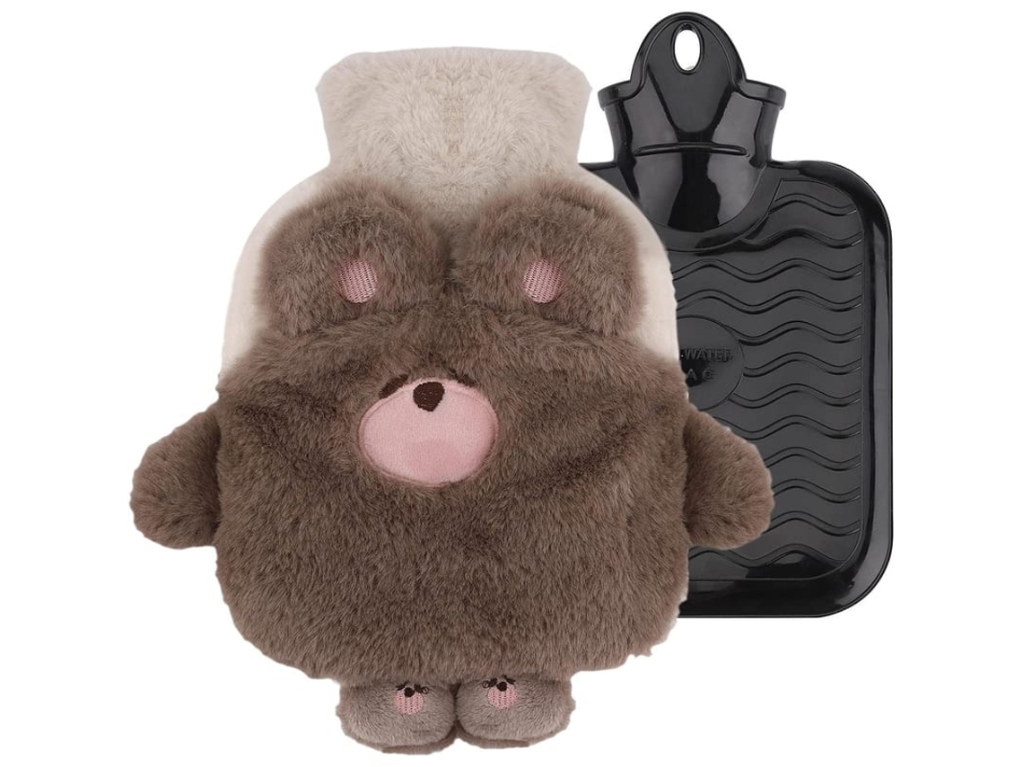 Saco De Água Thermos 400ml Com Capa De Pelúcia Fofa Para Aquecimento E Frio