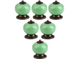 Puxadores De Cerâmica Para Portas E Armários, Multicoloridos E Exclusivos, Elegantes Para Gavetas, Armários E Cozinhas 6 Peças