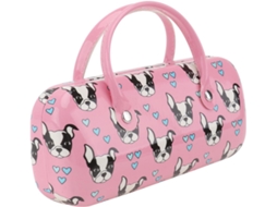 Estojo Dobrável Para Óculos De Proteção Em Couro Pu Para Meninas, Com Estampa De Desenho Animado.