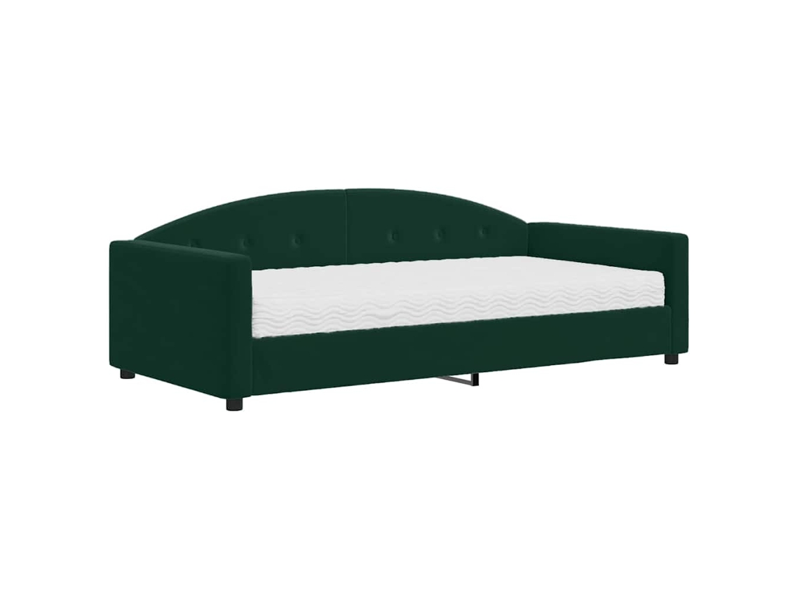 Sofá cama com Colchão 100x200 Cm Veludo Verde escuro MAISON EXCLUSIVE