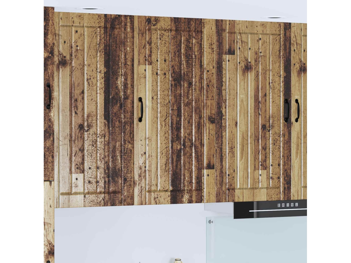 Vidaxl Armário De Parede Lucca Madeira Antiga 50 X 31 X 100 Cm