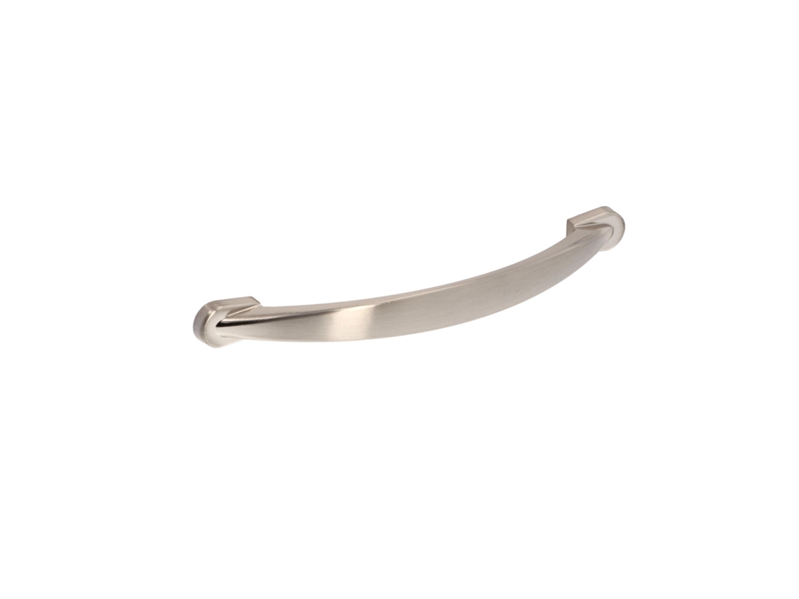 Puxador para Mobiliário Zamac Distância Central 128mm Níquel Acetinado Conjunto de 25 HARDWAREXCHANGE
