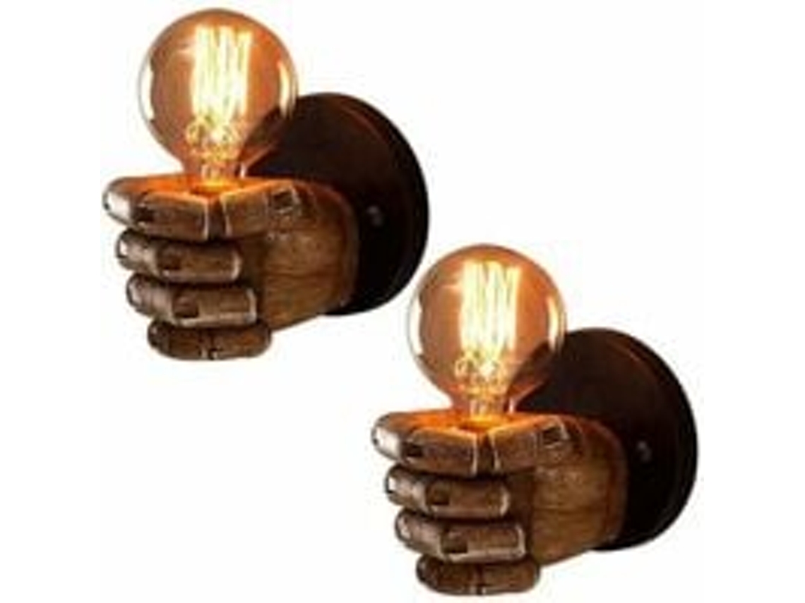Duas Unidades Luminária de Parede Modelo para a Mão Direita Sem Fonte de Luz