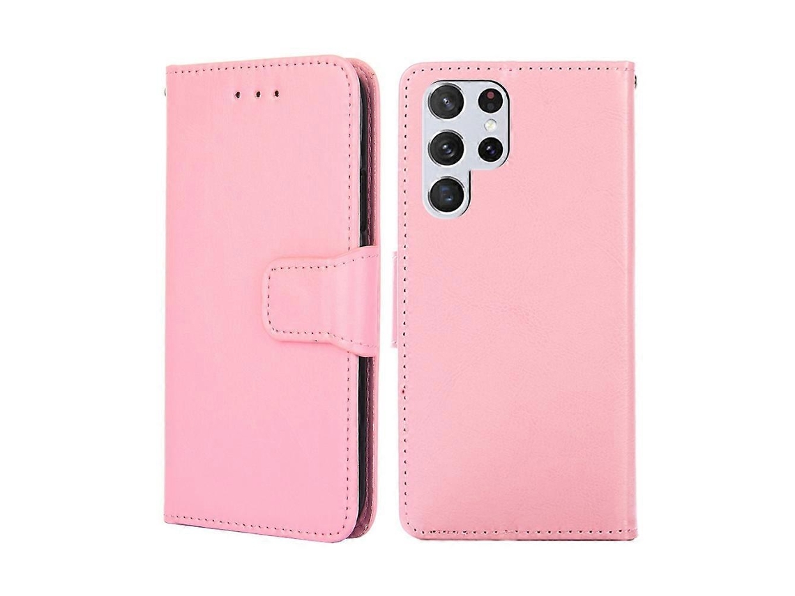 Capa De Couro Com Textura De Cristal Para Samsung Galaxy S23 Ultra 5g