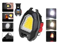 Lanterna Led Recarregável de 1000 Lúmens Lanterna Pequena À Prova D'Água 7 Modos de Luz Luz de Bolso Portátil de 500 Mah Preta YIZHOOD