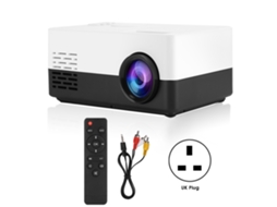 Mini Projetor Portátil De Multimídia Led Hd 1080p Com Controle Remoto Brilvibera