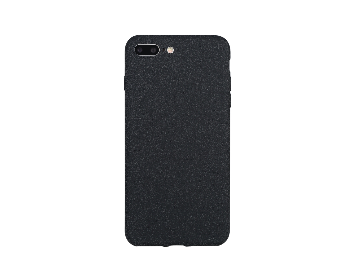 Capa de Silicone TPU para iPhone 7 Plus com efeito areia preta e proteção anti impacto EOOCOO