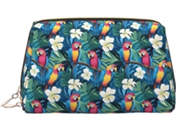 Nécessaire de Maquiagem Estampa Floral Branca Cerejas Viagens
