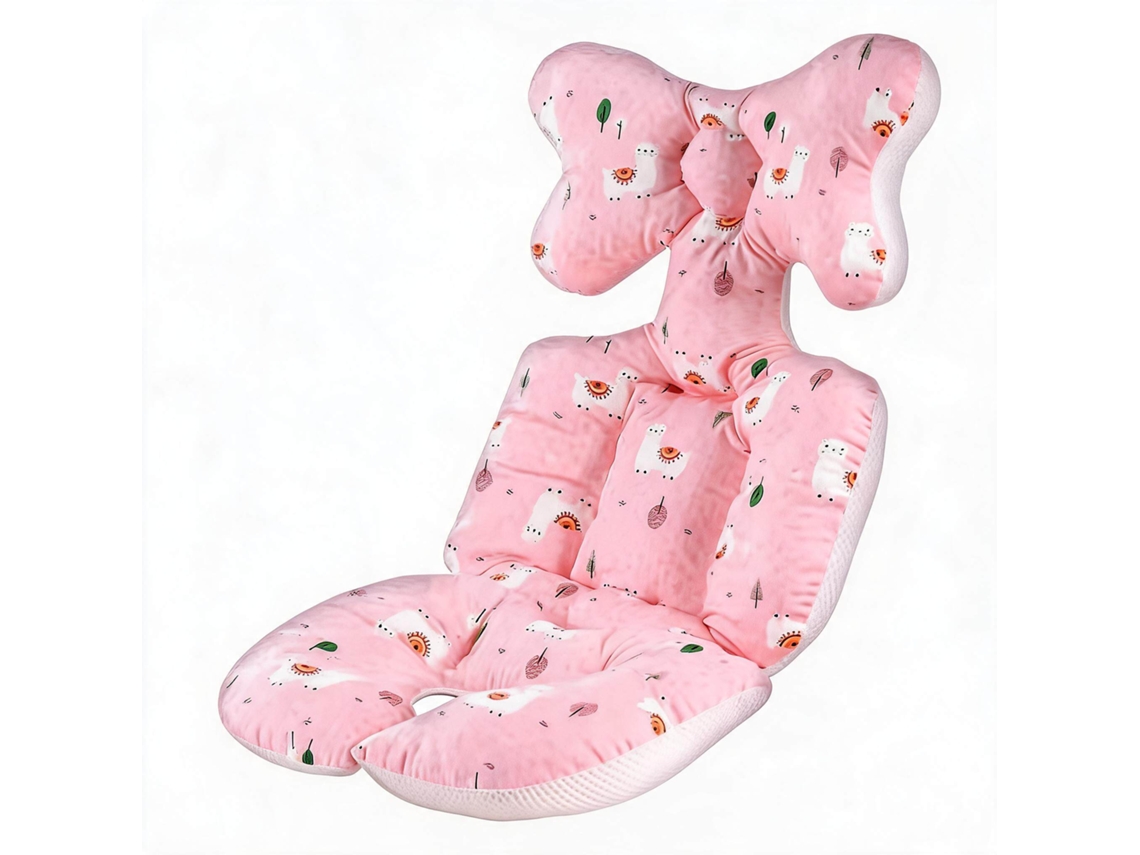 Almofada de Assento para Carrinho de Bebê HENTEN HOME Universal Respirável Algodão, Suporte Lombar e Absorção de Impacto