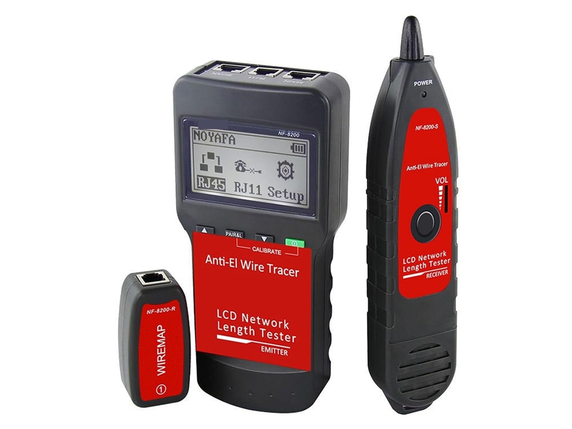 Tester de Cabo Réseau Lan com Tela Lcd Nf 8200, Contínuo SFUSHOS