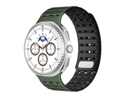 Bracelete para Samsung Galaxy Watch 8 / 8 Classic XIAOMOYU em silicone magnético verde militar e preto