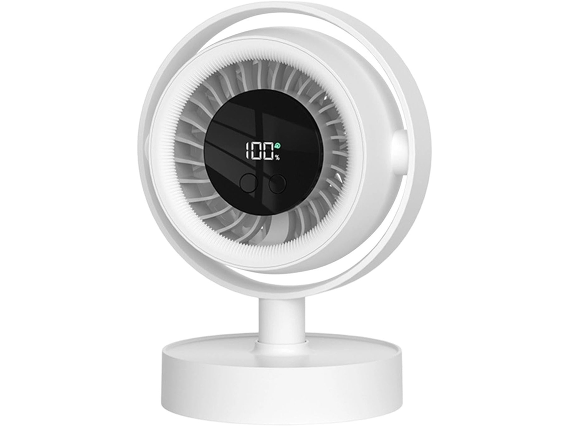 Ventilador De Mesa 6 Polegadas, Alimentado Por Bateria, Recarregável