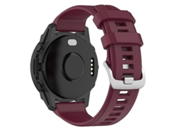 Pulseira De Relógio Lurelia Para Garmin Forerunner 955 / 255 / 745 22 Mm Silicone Vinho Vermelho
