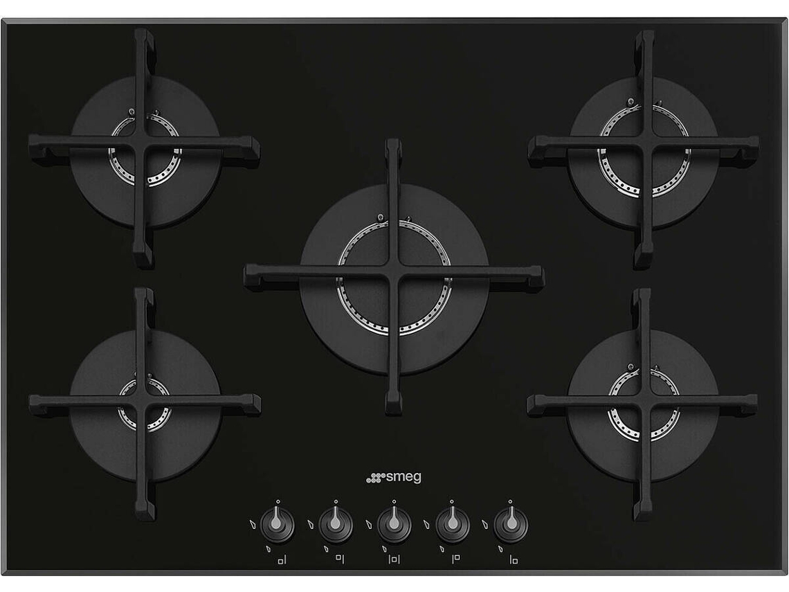 Placa de Gás SMEG PV175B3 (Gás Natural - 72 cm - Preto)