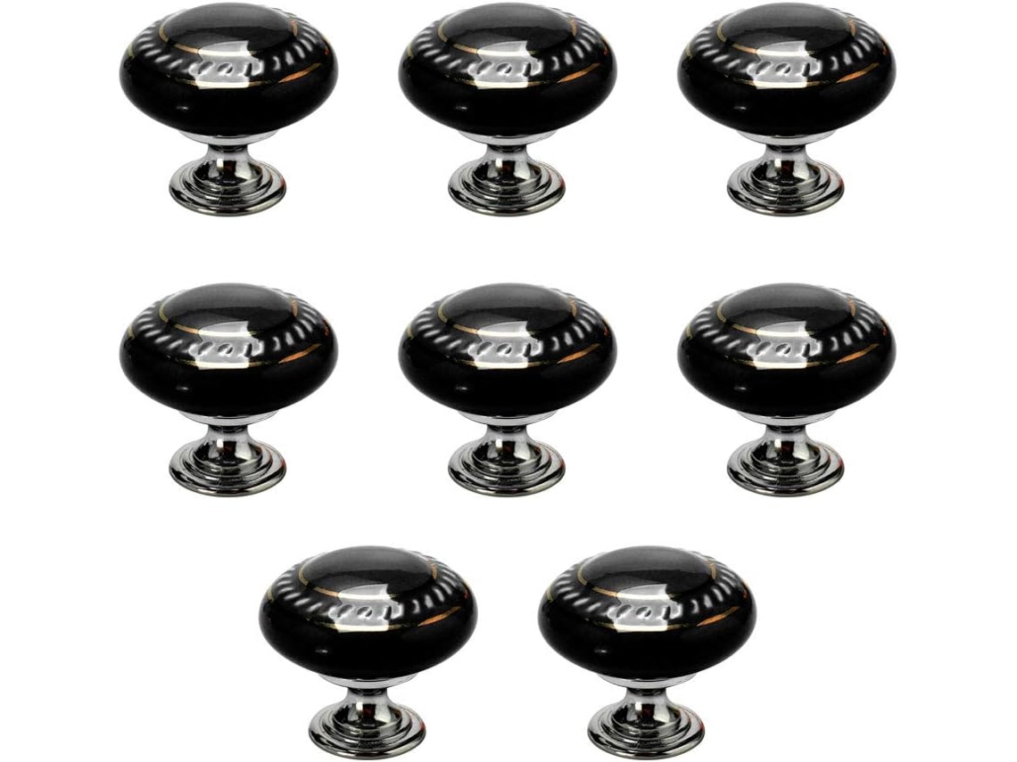 Conjunto De 8 Puxadores Cerâmica Estilo Vintage Para Armários, Gavetas, Portas, Guarda Roupas E Cômodas Design