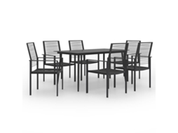 Vidaxl 7 Pcs Conjunto De Jantar Para Jardim