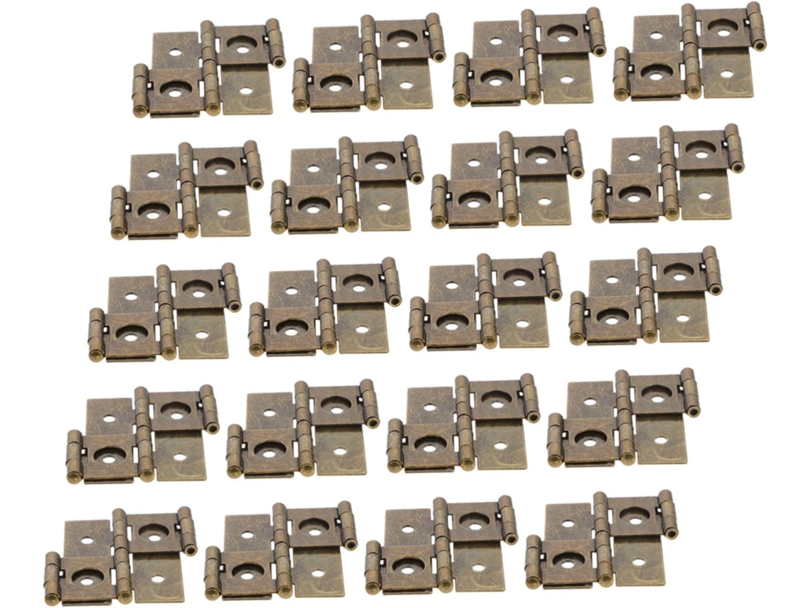 Conjunto De 20 Dobradiças Duplas Para Móveis E Divisórias, Em Aço Laminado A Frio Com Abertura Flexível