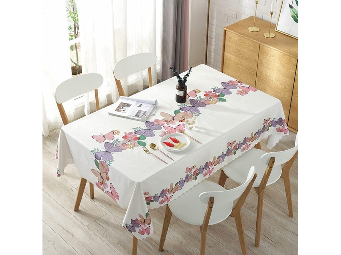 Toalha De Mesa Retangular/redonda Em Pvc, Resistente A Óleo.