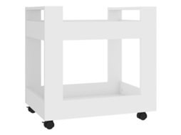 Desk Trolley, Desk Trolleys Vidaxl Branco Madeira Processada