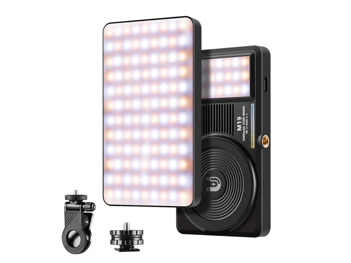 Luz Led Doble Para Vídeo 2500k-9000k Ajustable Com Clip E Bateria Integrada Para Laptop, Móvel E Câmera