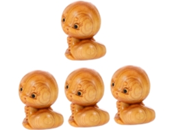 Conjunto De 4 Enfeites De Cobra De Madeira, Figuras Interessantes Para Festas, Cobras Artificiais Para Jardim.