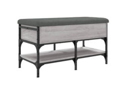Shoe Bench, Shoe Benches Vidaxl Cinzeto Madeira Processada (82 X 42 X 45 Cm)