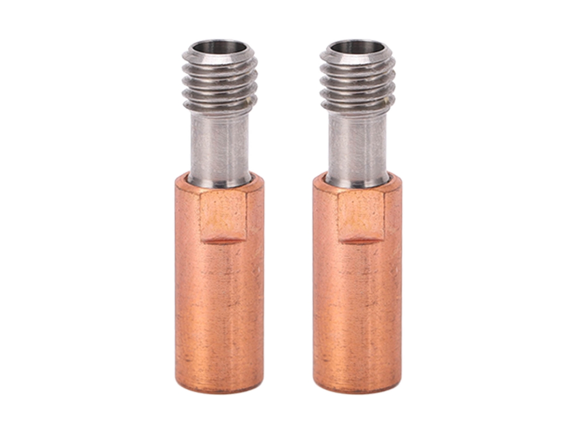 Bocal Gola Bimetálica Titânio Cobre Para Impressora 3d Ender 3 V2 Pro Hotend 4.1mm 2 Peças