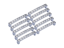 S/MARCA mango de Cajón Moderno Europeo Linjou, con Pedras Rhinestones, 96mm, Conjunto de 10