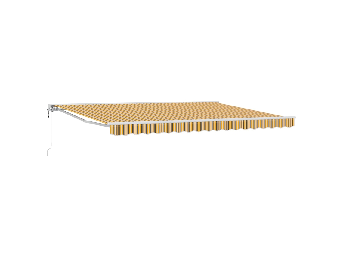 Conjunto 1 Toldo Retrátil Vidaxl Branco Alumínio (4,5 × 3 M)