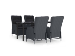 Garden Dining Set, Garden Dining Sets Vidaxl Cinzeto Rattan / Vime (160 Cm Table Length)