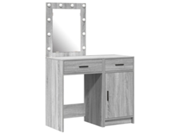 Conjunto 2 Mesa De Vestir Vidaxl Cinzento Derivados De Madeira (50 X 41 X 135 Cm)