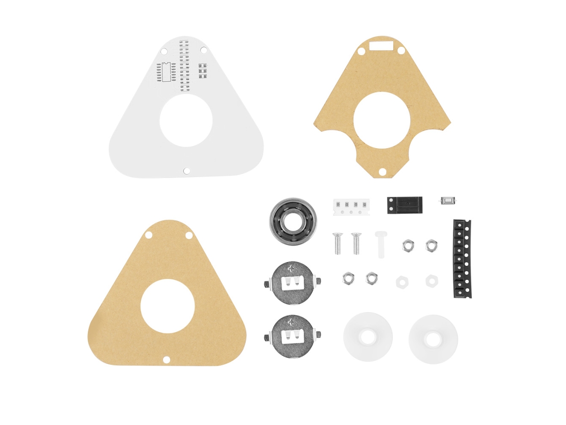 Kit eletrônico DIY com LED rotativo colorido POV para aprendizado e prática SMD