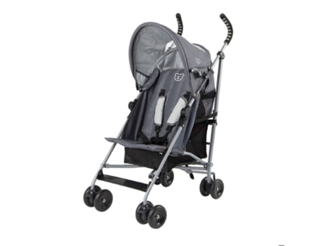 Carrinho de Passeio com Capota Reclinável Cinza HAPPY BEAR