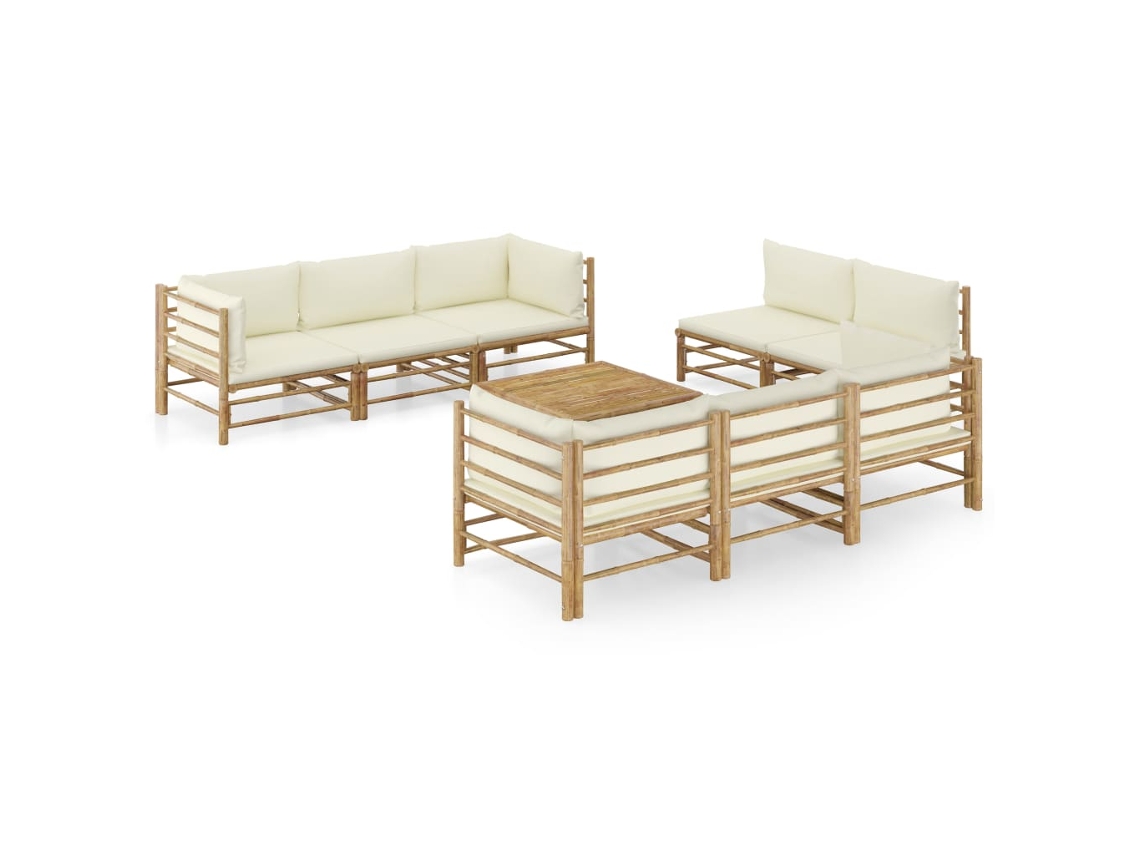 Garden Lounge Set, Garden Lounge Sets Vidaxl Branco Bambu (n/a)