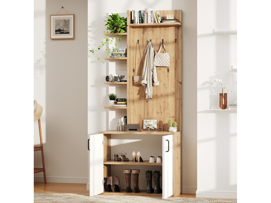 Estante Branca/cinza, Porta L, Gaveta, Mdf.-la
