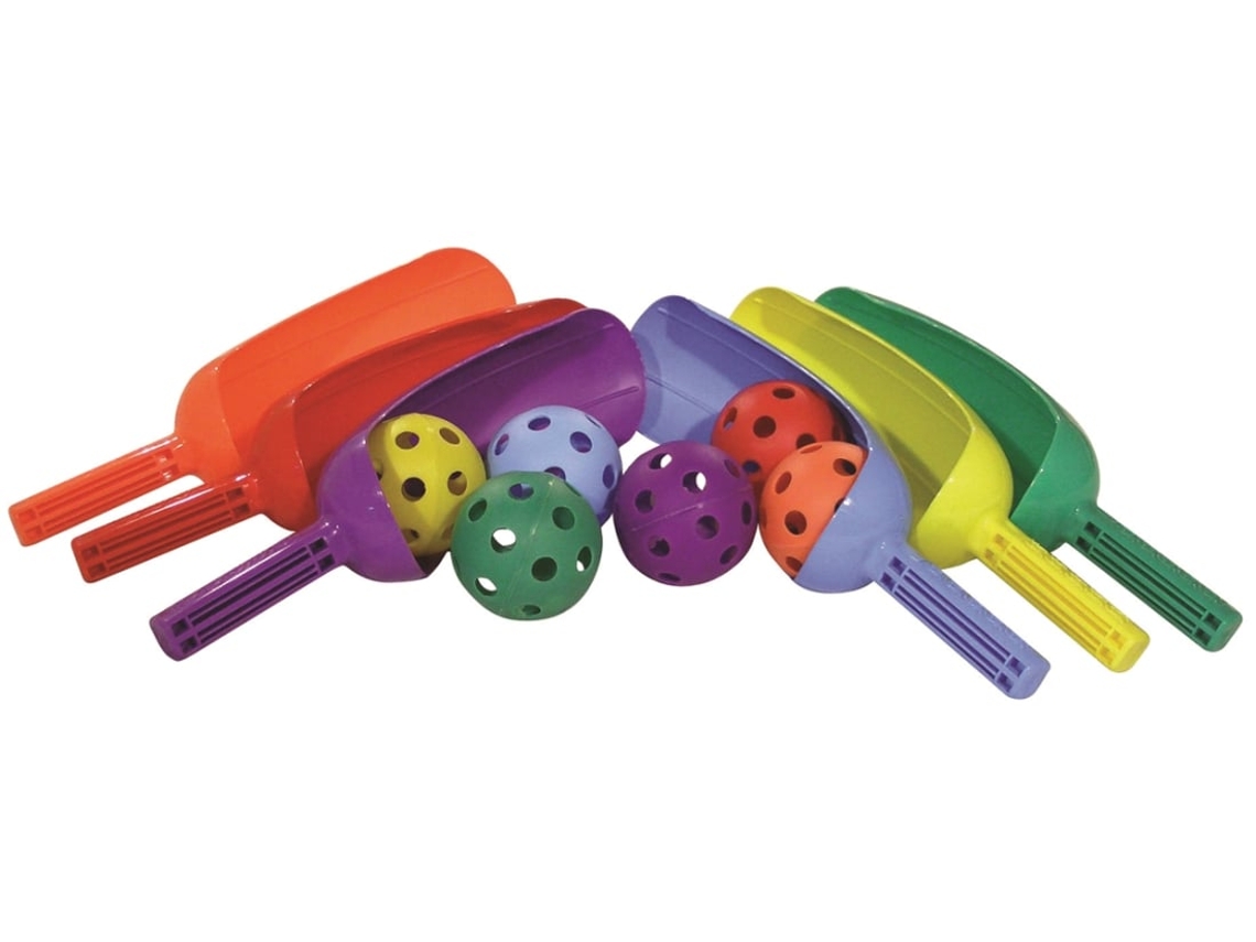 Conjunto Spordas Scoop 6 Raquetes E Bolas Coloridas Para Brincar Ao Ar Livre