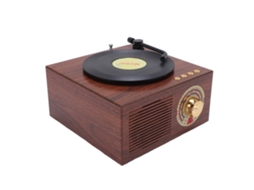 Primerox caixa de Som Vintage Fonógrafo com Bluetooth Subwoofer Rádio para Casa Escritório