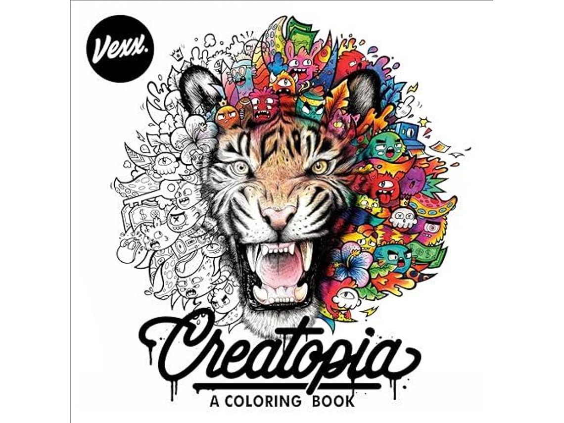 Livro Creatopia A Coloring Book de Vexx (Inglês)