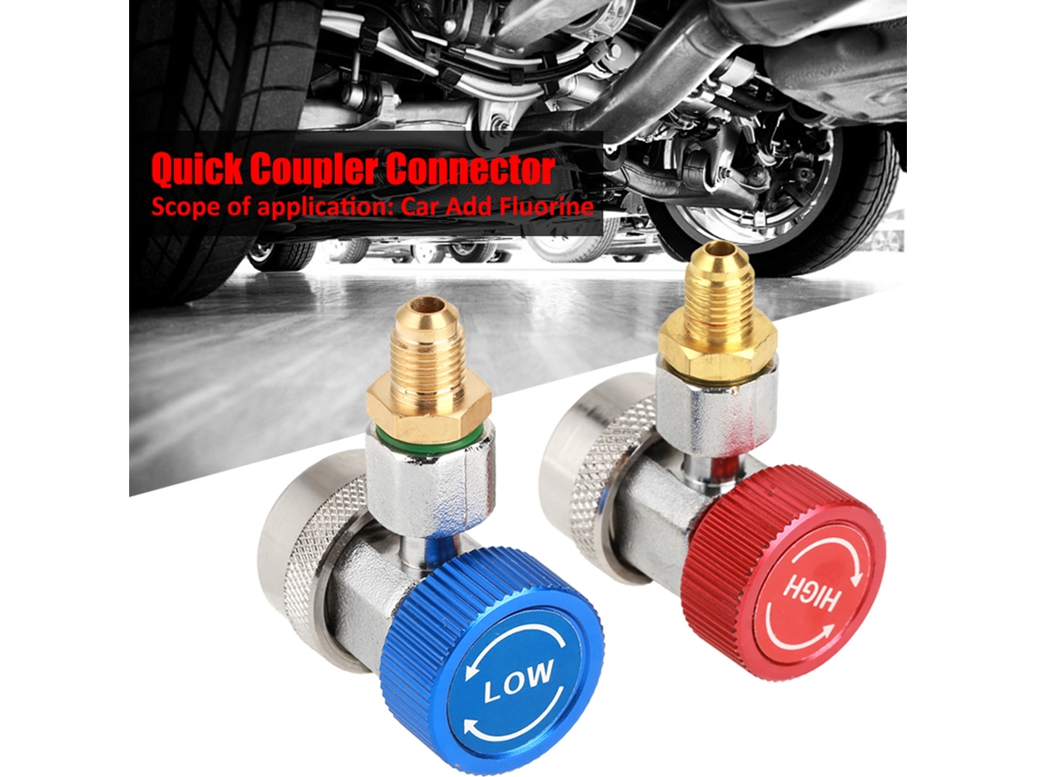 Laxiscreed - Conector R134 Para Ar Condicionado, Alta E Baixa Pressão Com Tampa De Proteção