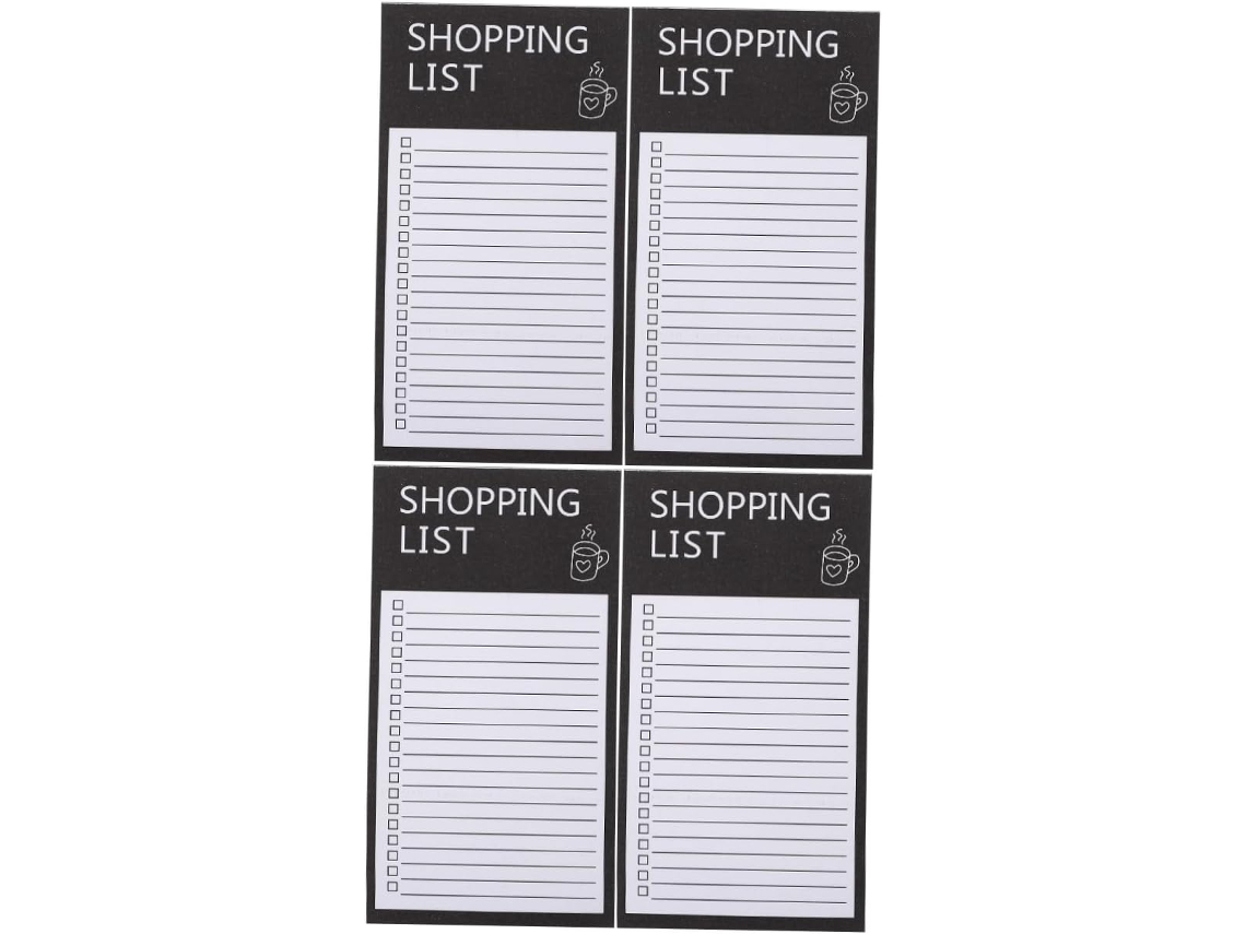 Conjunto de 2 peças com planejador curricular magnético, lista de compras e bloco de notas magnético para