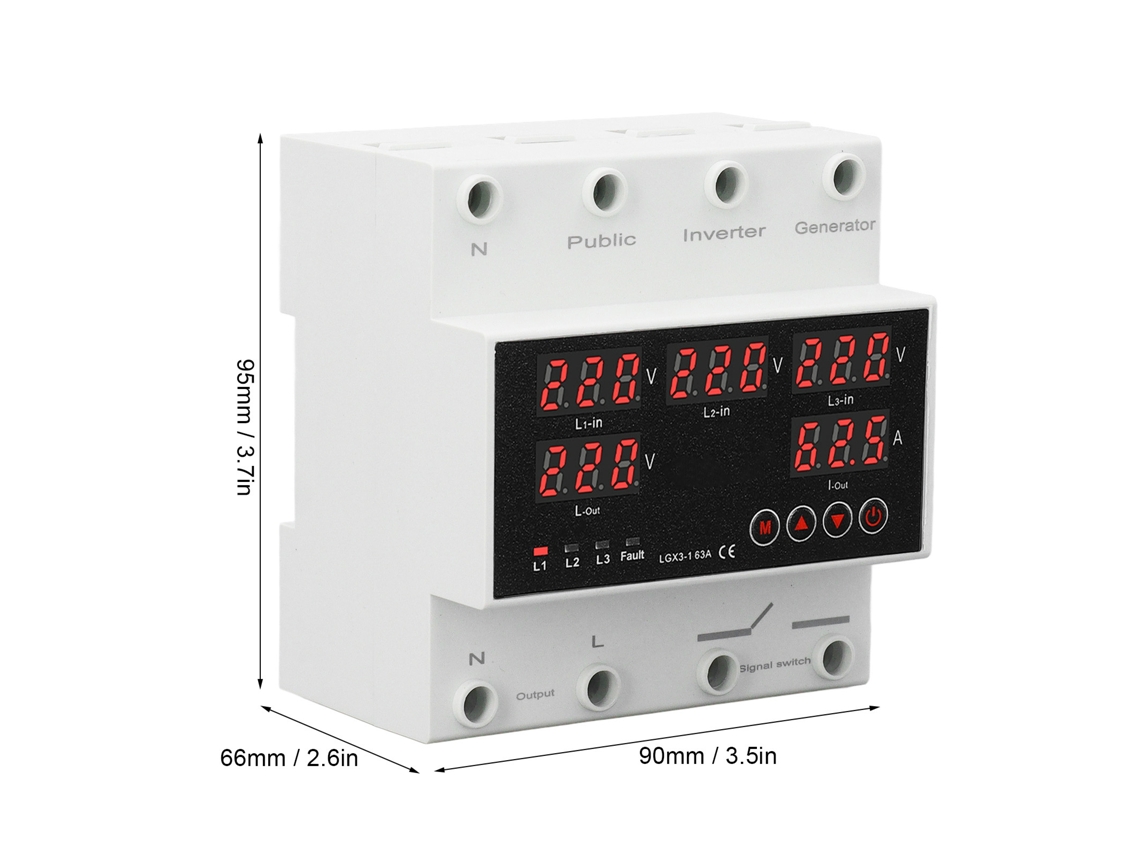 Chave Automática Transferência 3 Fases 4 Fios 63a