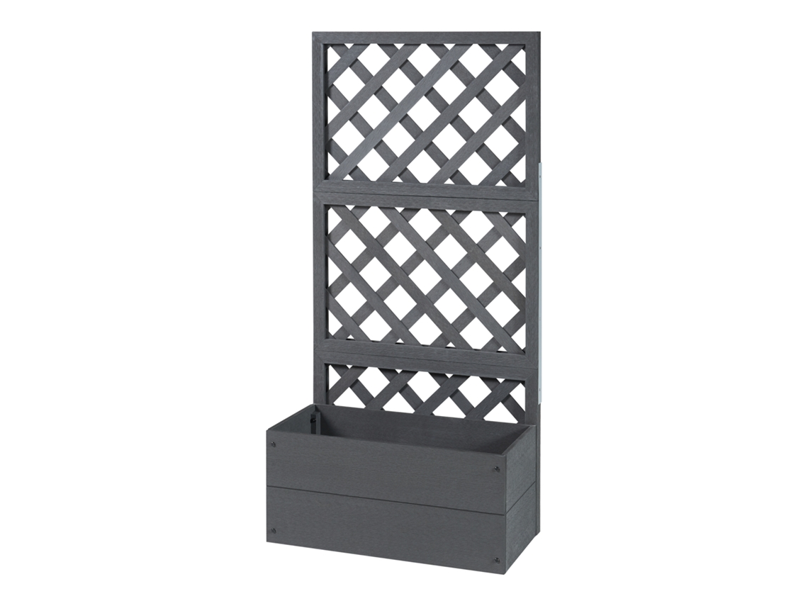 Vaso Amstelveen com Treliça Wpc 135X65X30Cm Cinzento [EN.CASA]