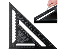 Esquadro Triangular De 12 Polegadas, Régua Métrica, Esquadro De Carpinteiro Liga Alumínio Com Transferidor E Régua Reta Para Chanfro, B